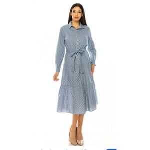 Yal New York Button Up Sweaterdress Modest Fashion Women's Size Medium 1780